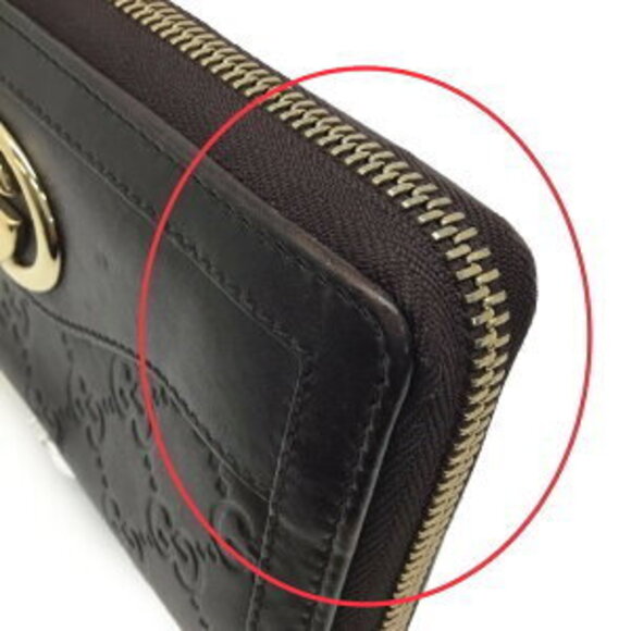 Gucci Shima Leather Long Zip Around Wallet Brown - Picture 7 of 9